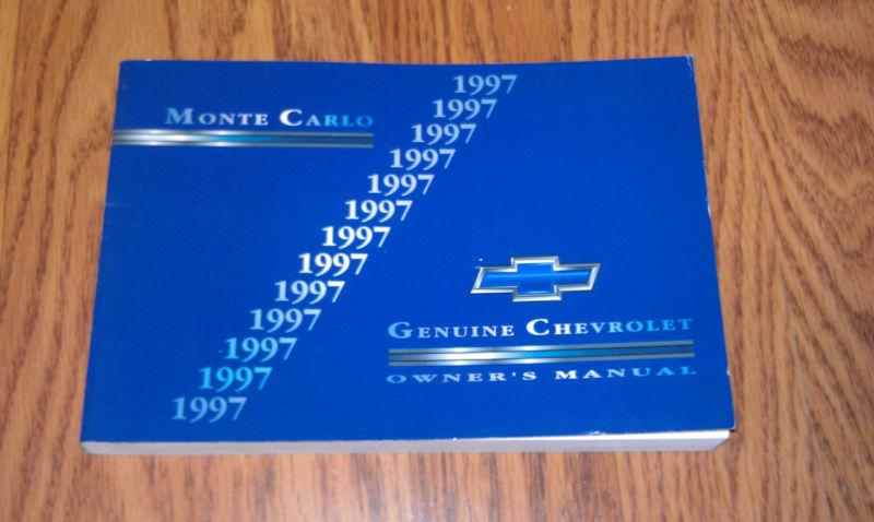 1997 chevrolet monte carlo owners manual / 97 chevy monte carlo owner's manual 