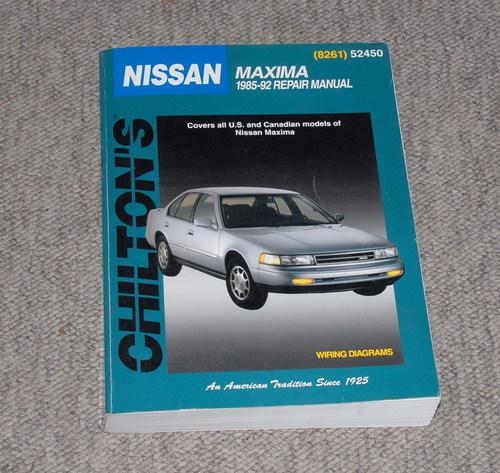 1985-1992 nissan maxima service shop repair manual 85 86 87 88 89 90 91 92