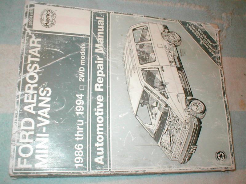 Haynes 36004 ford aerostar van 1986-1994 repair manual