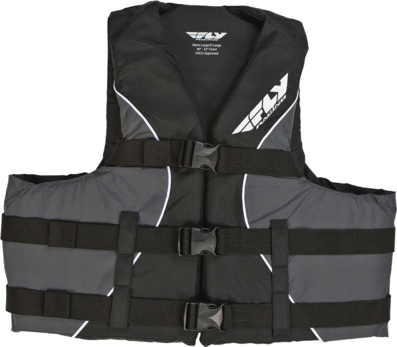 Fly racing life vest black/gray small - medium 32-40in.