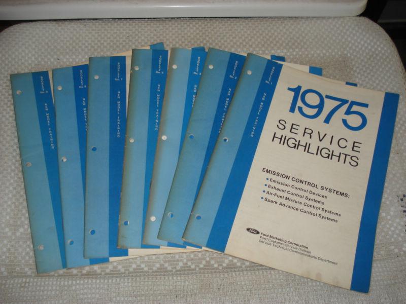 1975 ford service highlights lot lincoln mercury shop original nr shop books