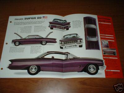 ★★1960 oldsmobile super 88 spec sheet brochure photo info 60 394 eighty eight★★