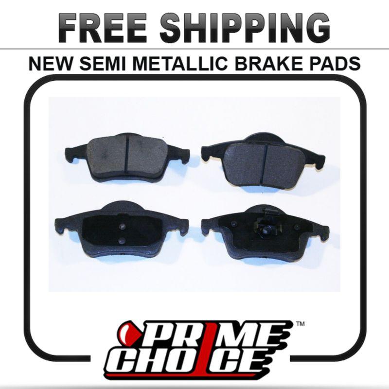 New premium complete set of rear metallic disc brake pads with shims