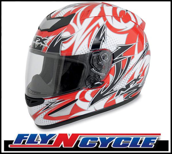 Afx fx-95 red multi xl full face motorcycle helmet dot ece