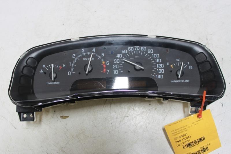 00 01 02 03 park avenue speedometer us w/driver info ctr cluster opt ub7 263017