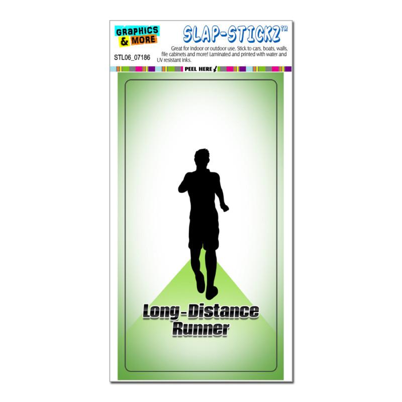 Long-distance running - runner - man male boy - slap-stickz™ bumper sticker