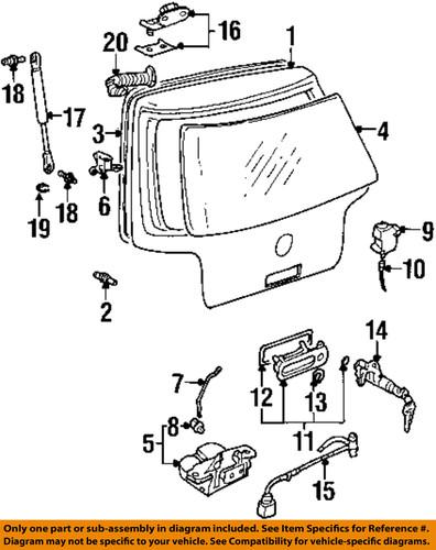 Volkswagen oem 1j6827505cb41 lift gate-lock