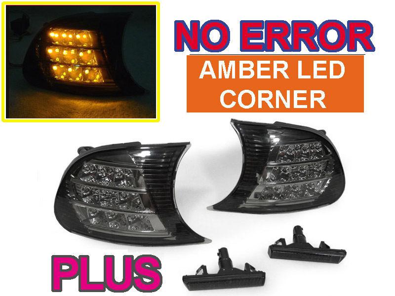 Depo 02-06 bmw e46 m3 screw on smoke corner amber led + fender side marker light