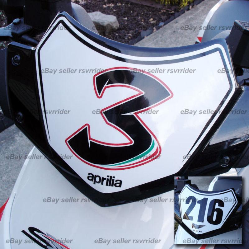 Front numberplate decal sticker fits aprilia sr50 ditech pit bike plate