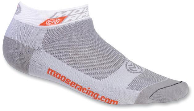 Moose racing casual low socks white lg/large