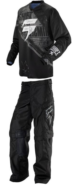 04378-02405-001 shift recon black mx atv pant jersey combo