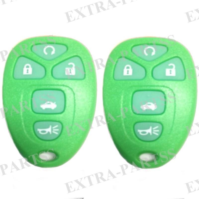 2 new green glow in dark gm keyless remote key fob transmitter clicker beeper