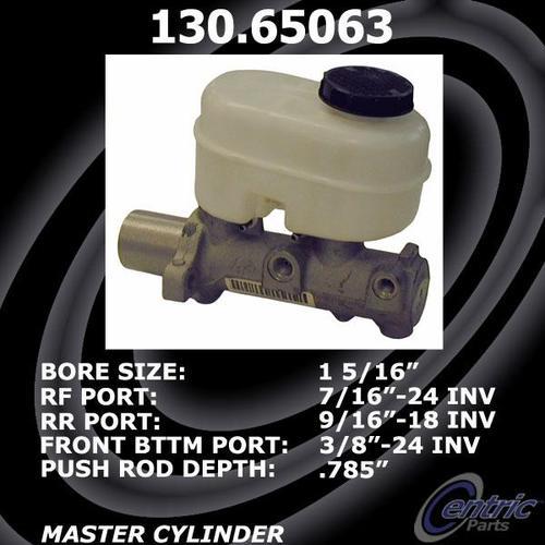 Centric 130.65063 brake master cylinder-premium master cylinder