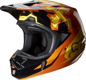 Fox racing v2 anthem 2014 mx/offroad helmet orange md