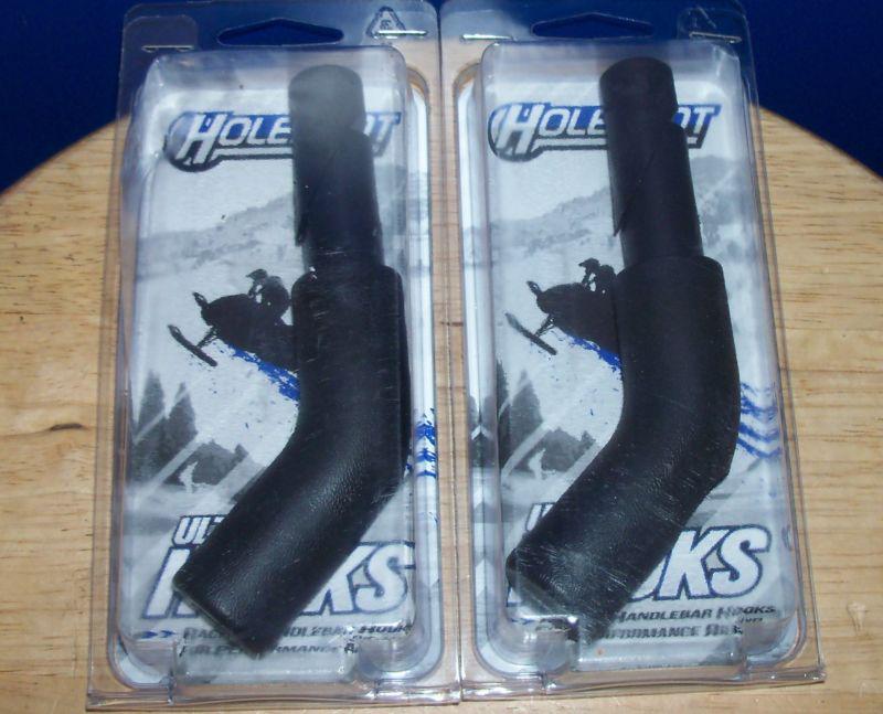 Holeshot 45 degree short ultra snowmobile handlebars hooks nib