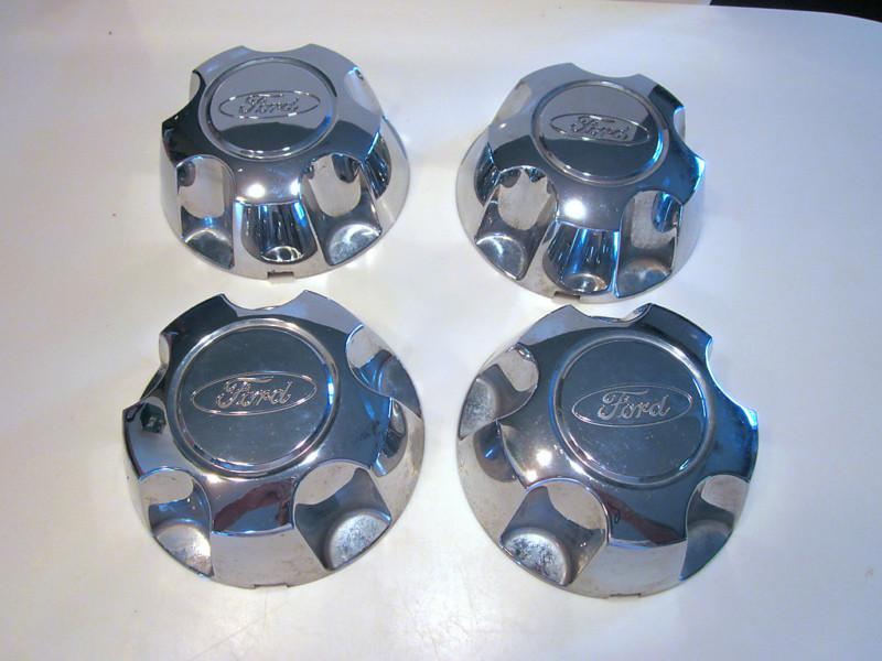 Ford wheel center caps chrome 5 lug  set of 4 - abs/pc #yl24-1a096-cb