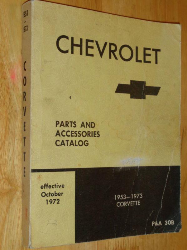 1953-1973 chevy corvette parts catalog  / original g.m. parts book 68 67 66 65+ 