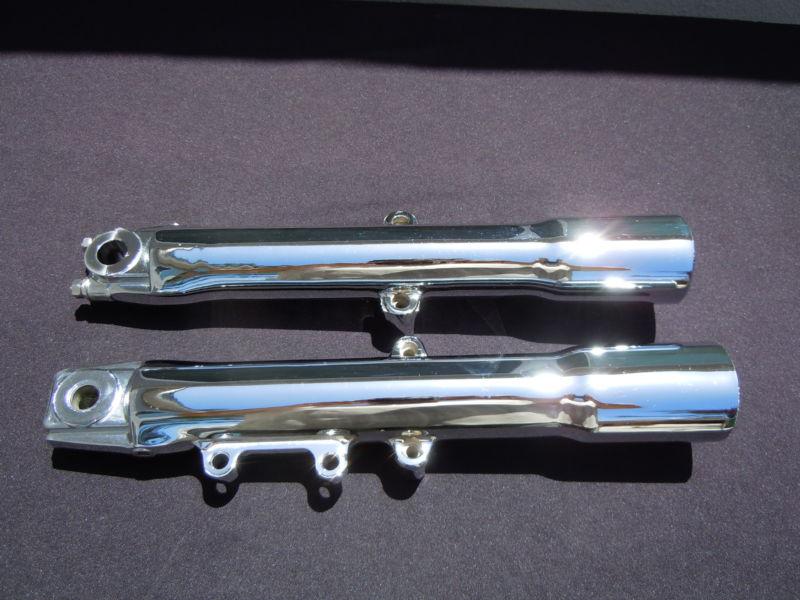 Harley chrome softail fork slider legs 2000-2006 flst