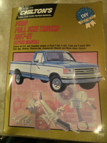 Chilton shop manual for 1987-1991 ford truck