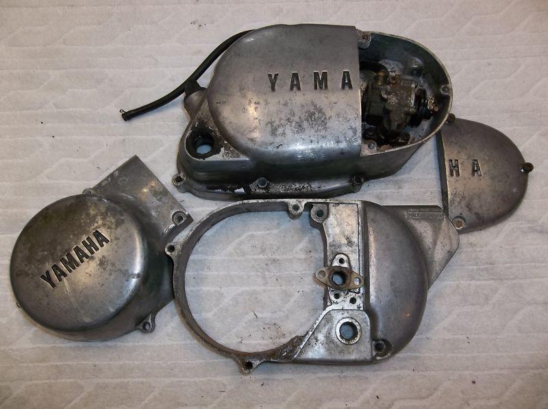 1975-76 yamaha dt125 dt 125 engine case side cover yamahalube pump right left 