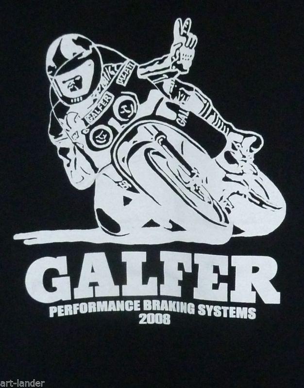 Galfer black motorcycle performance braking systems short sleeve t shirt men's l