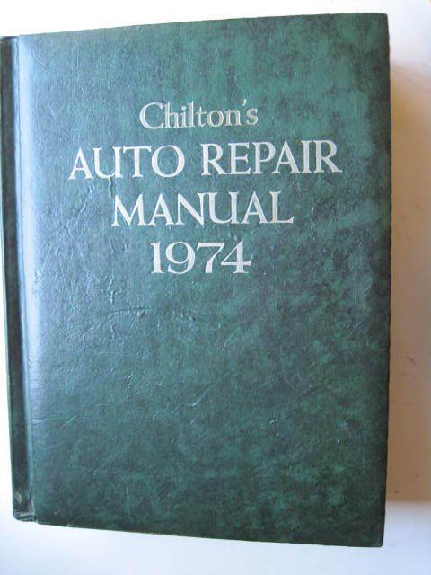 Rare chilton's auto service/repair manual - leather bound 1974 no. 5956