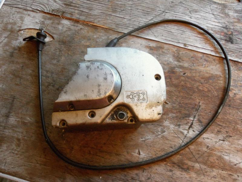 1981 suzuki gs550l sprocket side cover with cable