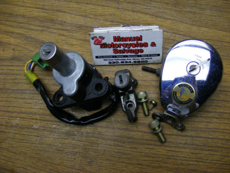 88 1988 kawasaki el250 el 250 eliminator lock set gas cap ignition key