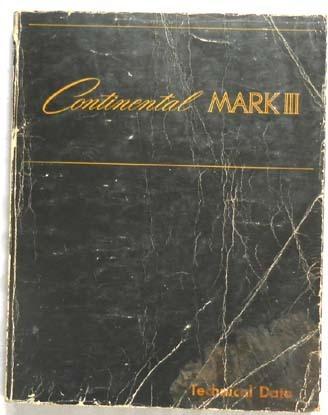 1968 lincoln continential mark iii  technical data  service  manual original 