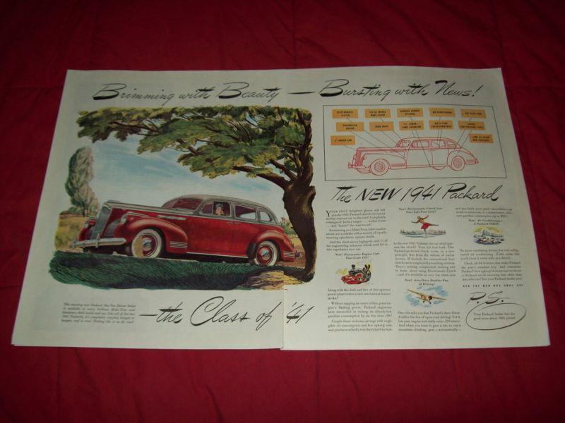 1941 packard two page car ad