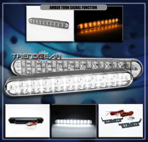 20-led white bulb drl head bumper fog light +dimming +turn signal ford lexus gmc