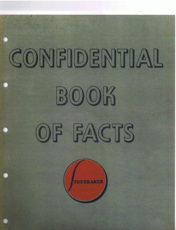 1937 studebaker cars salesman's reference data book, unreserved!!