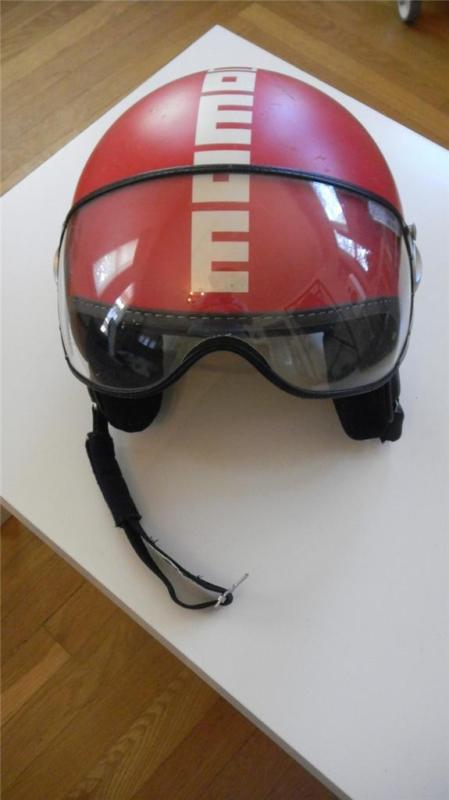 Momo scooter motorcycle helmet w/visor - red & white made in italy! size l