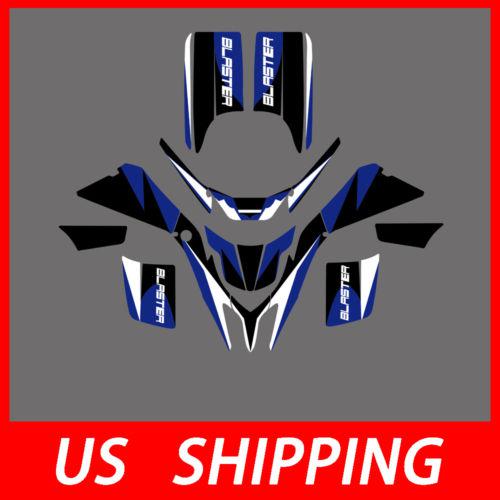 New decals stickers graphics for yamaha blaster yfs 200 1988-2006 blue/black