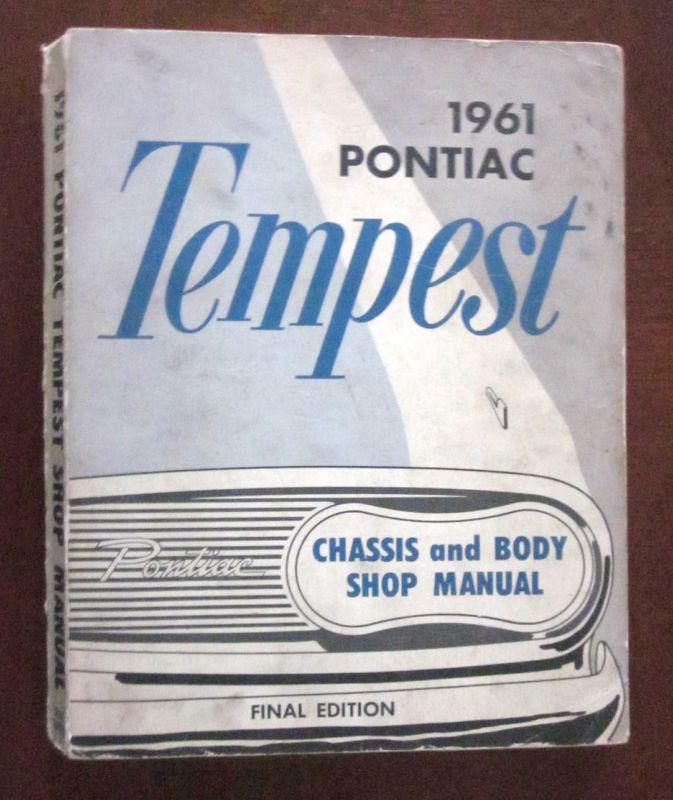 1961 pontiac tempest chassis body shop manual original