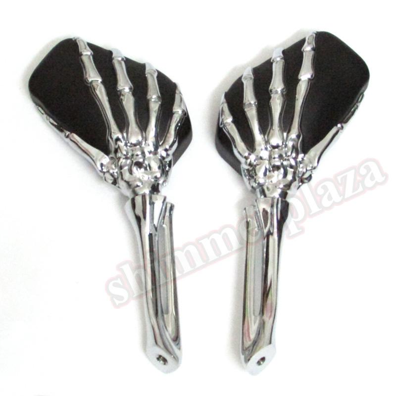 3d skull skeleton hand mirrors for suzuki gsxr 600 750 1000 hayabusa blvd intrud