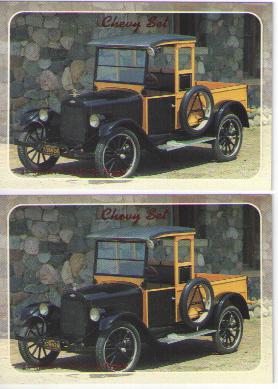 1925 chevy pickup truck baseball card sized cards - lot of 2 - must see !!