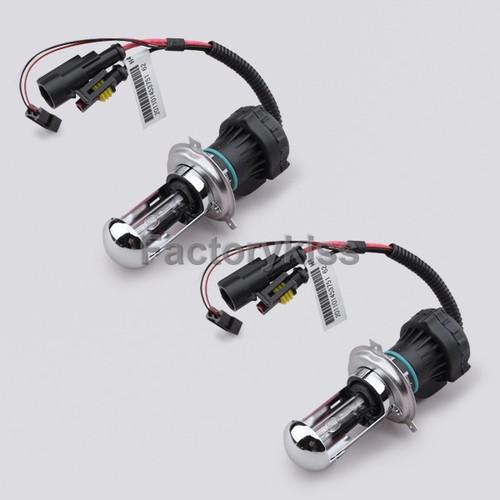 2 x 55w bi-xenon dual beam hid light bulbs for h4-3 4300k headlight