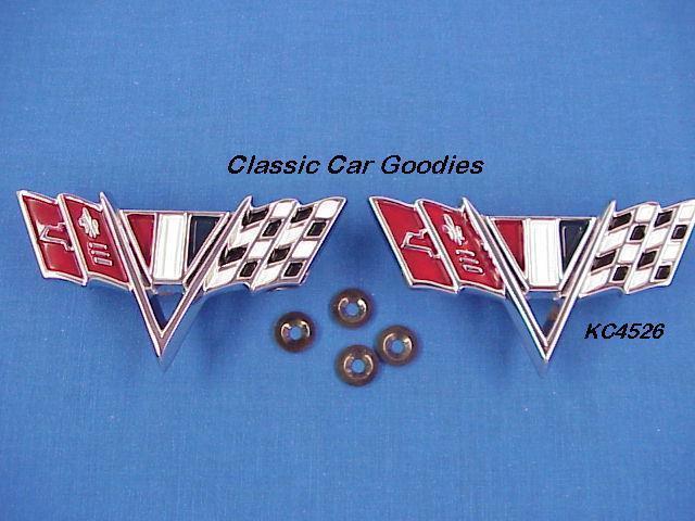 1964 chevy chevelle front fender emblems with 327 (2)