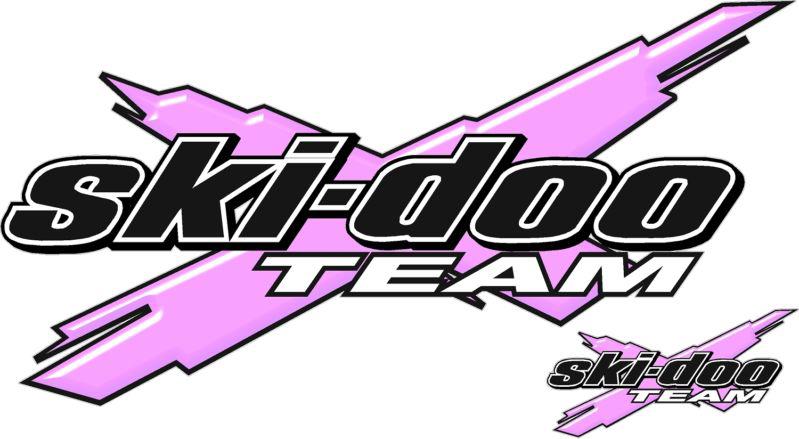 Ski-doo pink team x vinyl sticker graphic