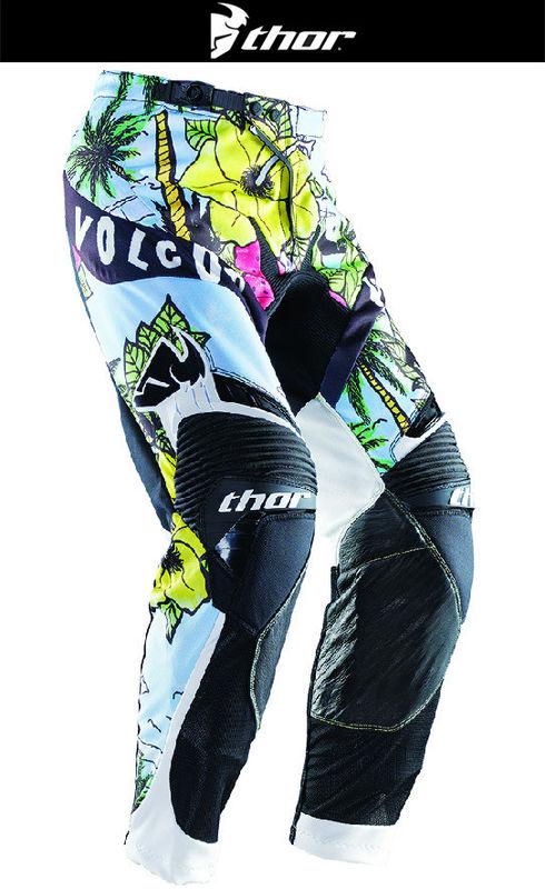 Thor core volcom aloha black blue sizes 28-38 dirt bike pants motocross mx atv