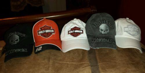 Lot of 5 harley davidson hats