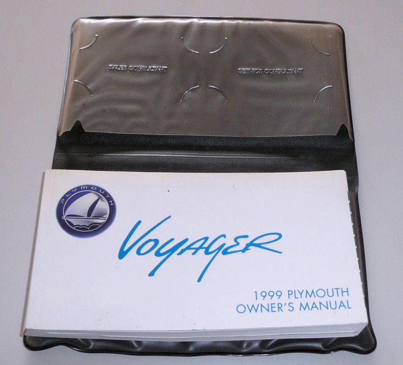 1999 99 plymouth voyager factory owners manual … free shipping