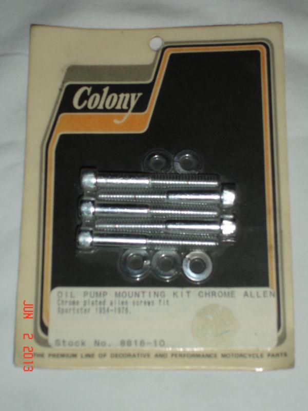 Chrome oil pump mounting kit harley-davidson sportster 1954-1976