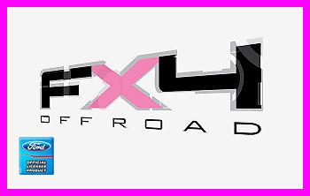 2009 ford f150 fx4 off road decals truck stickers pink - truck bed side graphics