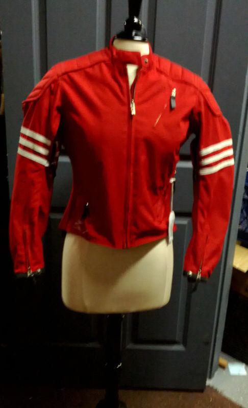 Womens power trip red motorcycle jacket ~ medium