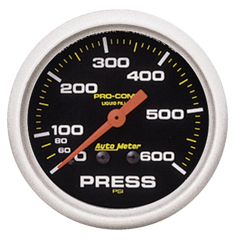 Auto meter 5425 pro-comp; liquid-filled mechanical pressure gauge