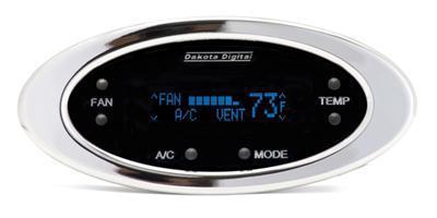 Dakota digital digital climate control vintage air gen-ii chrome bezel blue