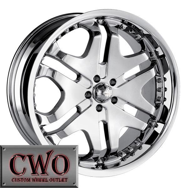 22 chrome veloche volcano wheels rim 6x135 6 lug ford f-150 navigator expedition