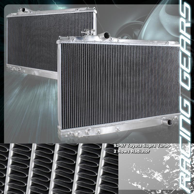 93-97 toyota supra jdm manual transmission mt dual row 2 core aluminum radiator